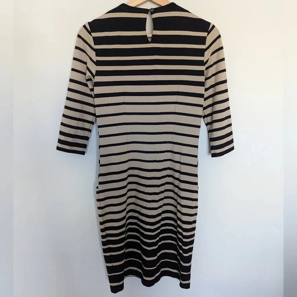 J. McLaughlin Striped Catalyst 3/4 Sleeve Sheath Dress Size XS Business Stretch - Picture 4 of 5